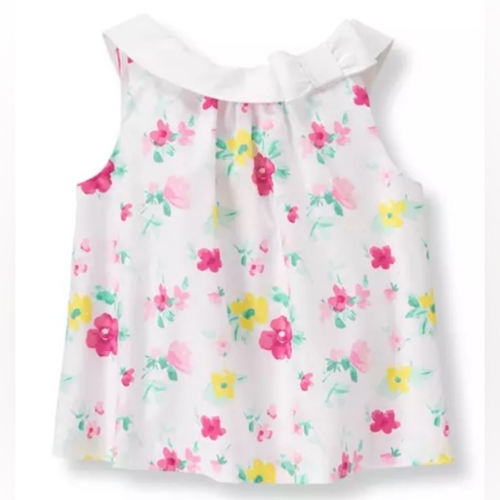 Janie and Jack Peony Floral Sleeveless Top